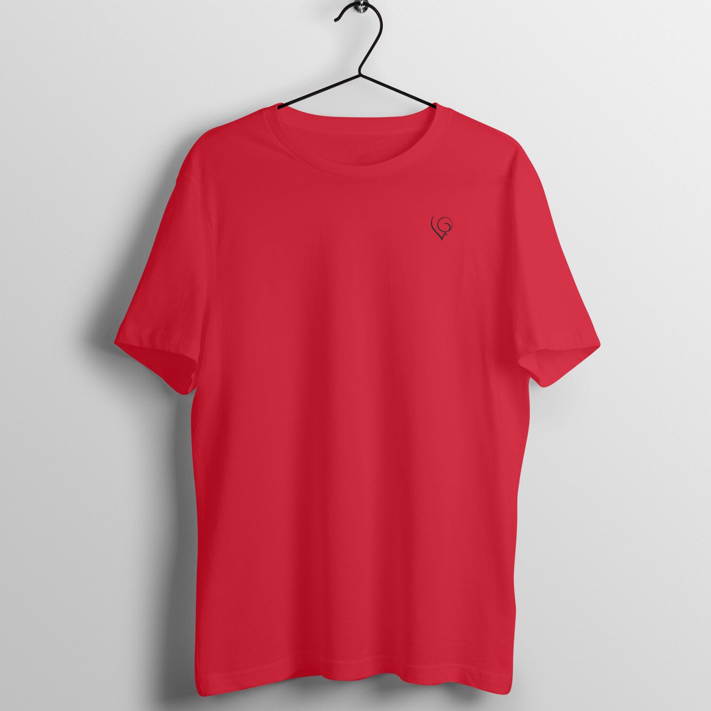 Plain Tee (black logo) - Mens half sleeve