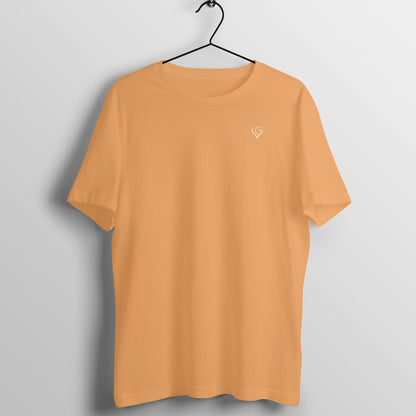 Plain tee (White logo) - Men's half sleeve